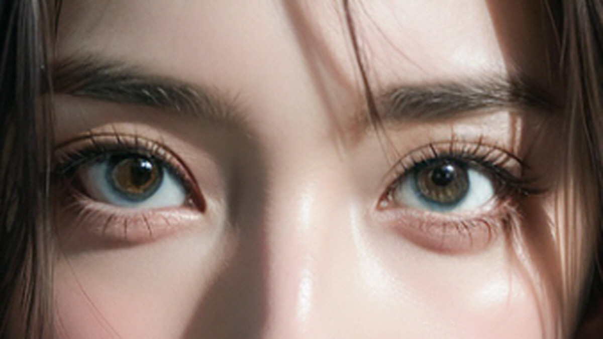 건강한 눈을 상징하는 여인 이미지