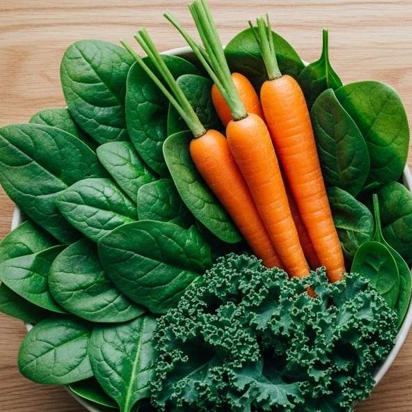 눈에 좋은 음식 당근 시금치 연어 등등