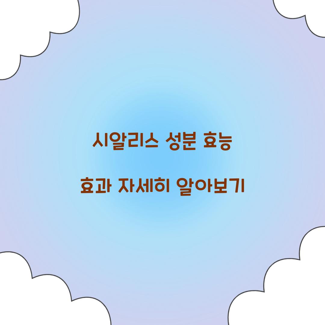 시알리스 성분 효능 효과