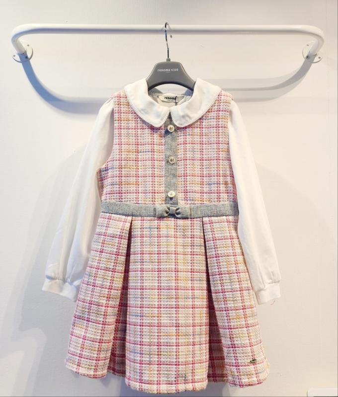 레노마키즈 핑크 트위드 원피스 초등학생 주니어 원피스 입학식룩 r2411o610