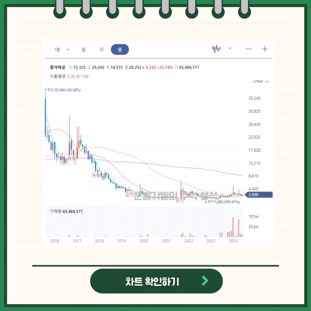흥아해운 차트분석