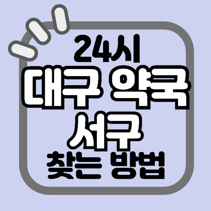 대구 서구 24시 야간 주말 공휴일 명절 추석 설 약국 병원 동물병원 찾기