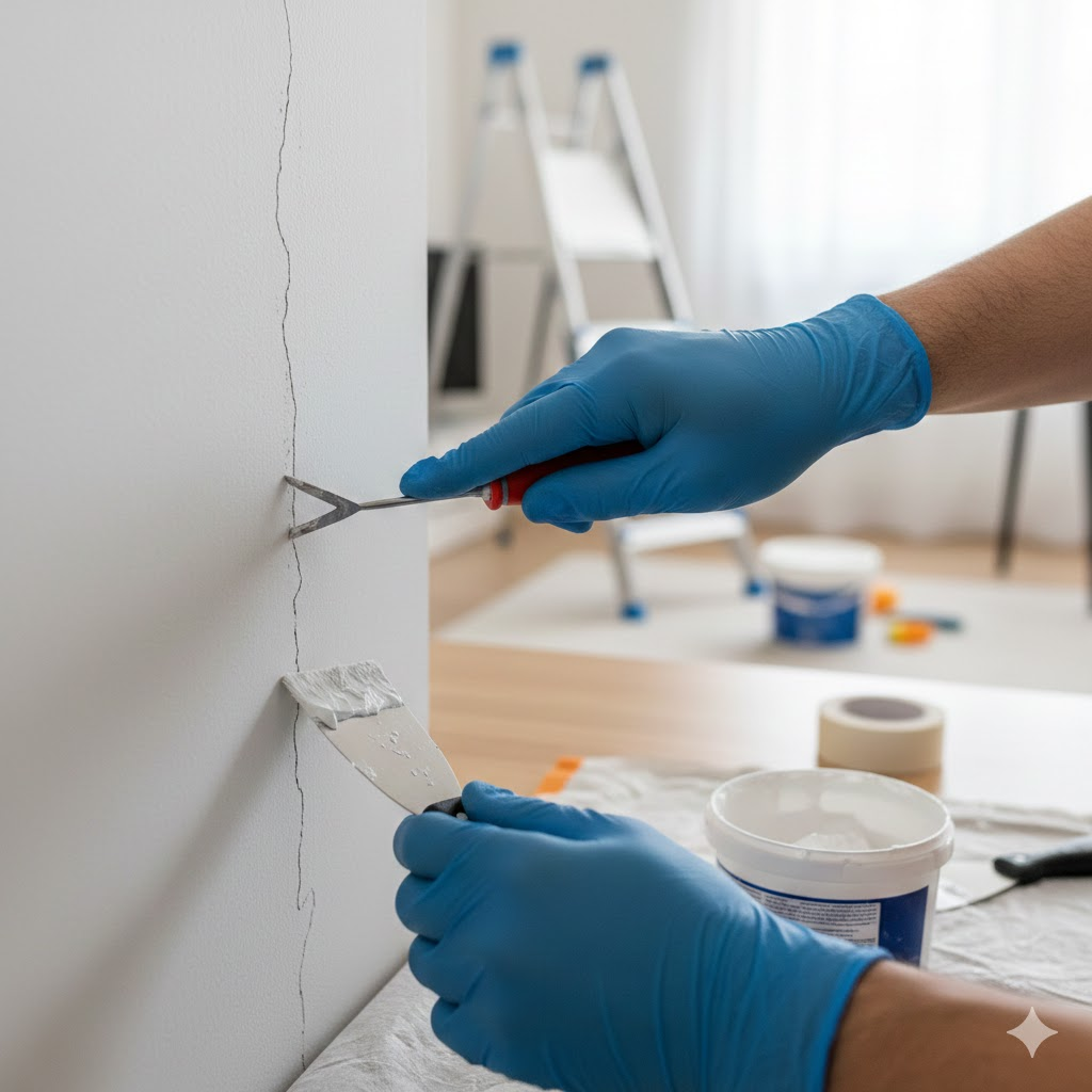 건물 내부 크랙 보수