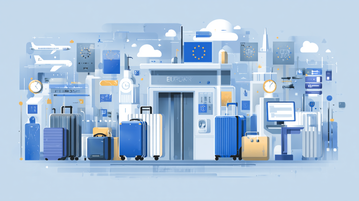 유럽 공항 가이드 인포그래픽 이미지