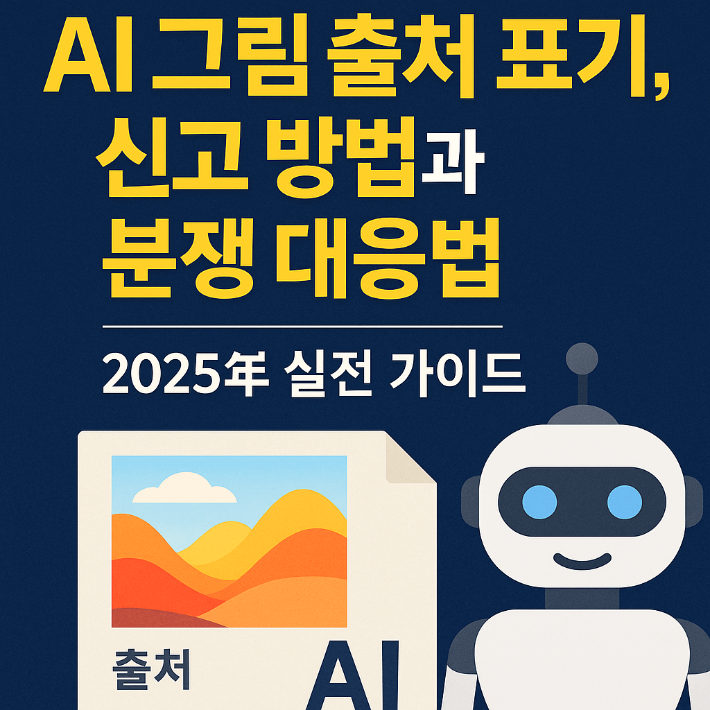 AI 그림 출처 표기, 신고 방법과 분쟁 대응법 &ndash; 2025년 실전 가이드
