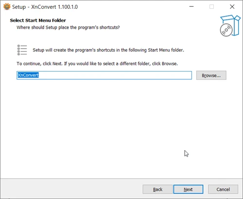 시작 메뉴에 등록할 프로그램 이름