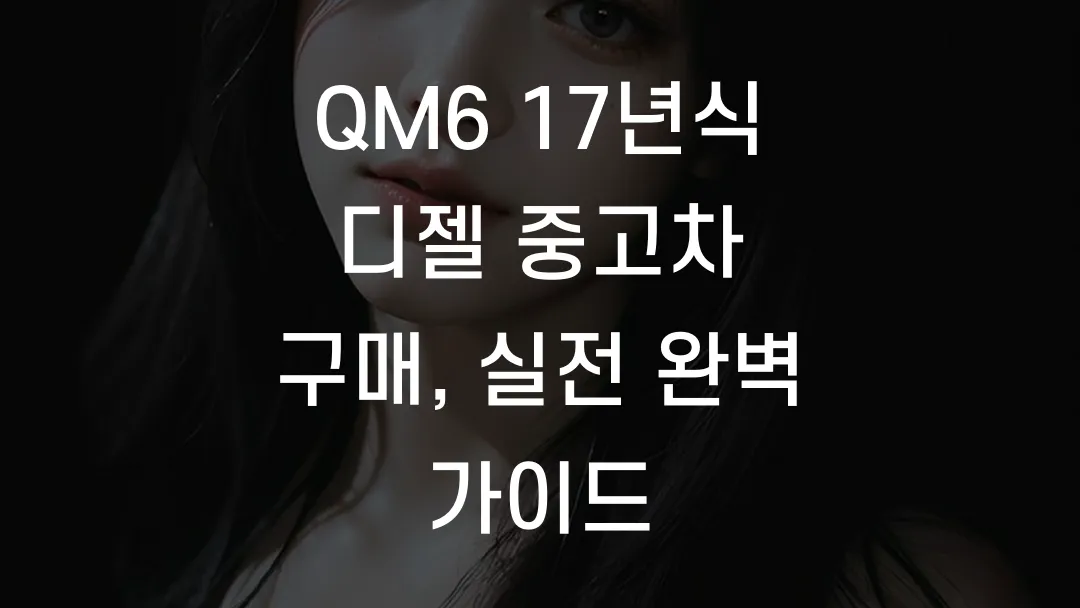 QM6 17년식 디젤 중고차 구매, 실전 완벽 가이드