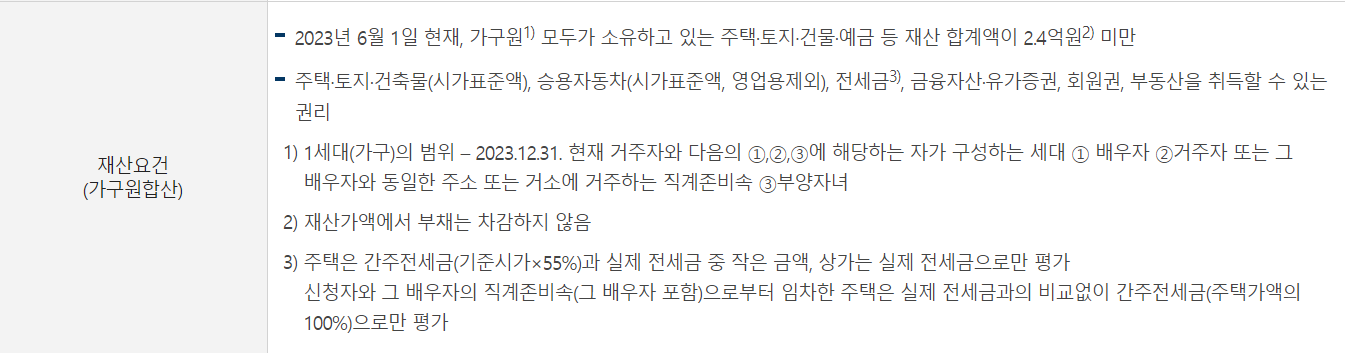 근로장려금 재산 소득기준