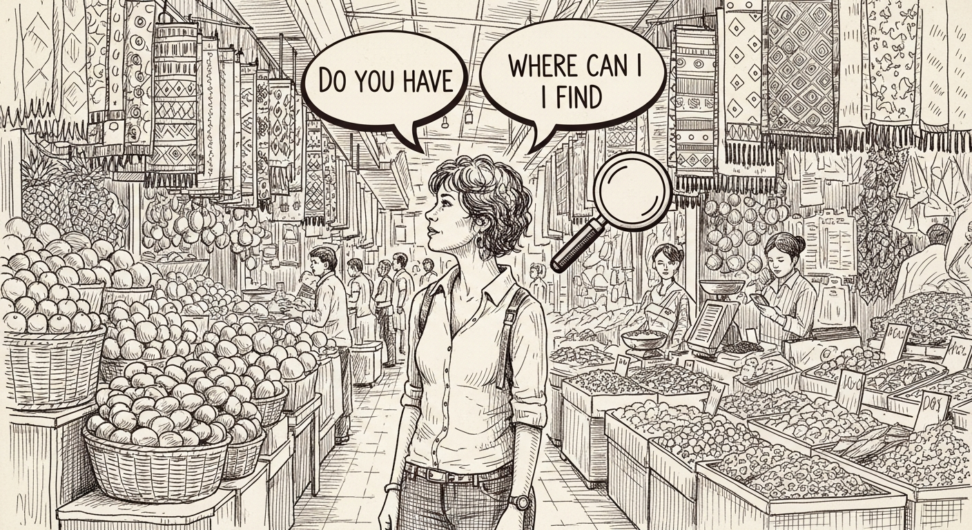 시장 물건 찾기 영어 표현
