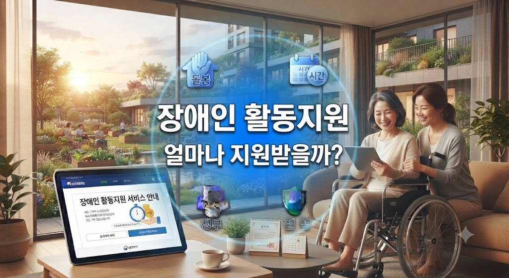 활동지원사 덕분에 편안한 일상생활을 영위하는 장애인
