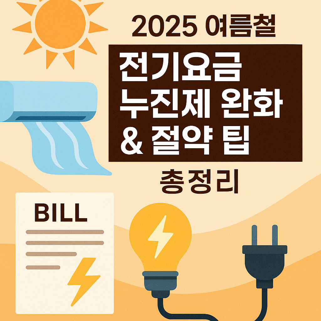 🔥 2025 여름철 전기요금 누진제 완화 &amp; 절약 팁 총정리