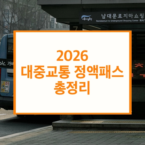 대중교통 정액패스 총정리