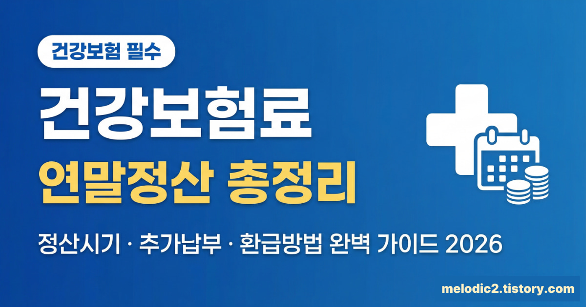 2026 건강보험료 연말정산 정산시기 추가납부 환급방법 총정리