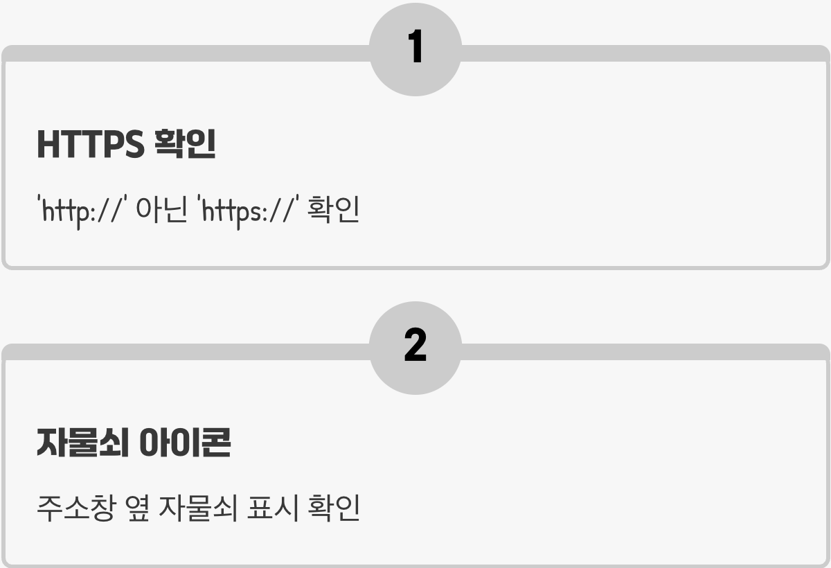 내 정보를 지키는 '자물쇠'를 확인하세요 (HTTPS)
