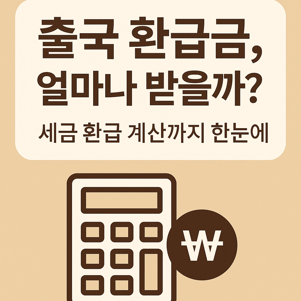 출국 환급금, 얼마나 받을까? 세금 환급 계산까지 한눈에