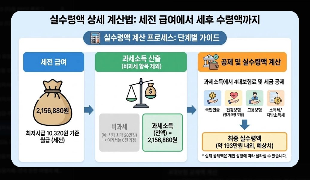 2026년 최저시급 실수령액 완벽 계산법