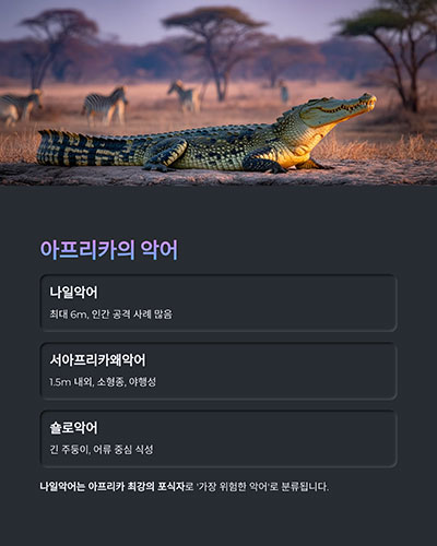 아프리카의 악어 – 강과 늪의 최상위 포식자
