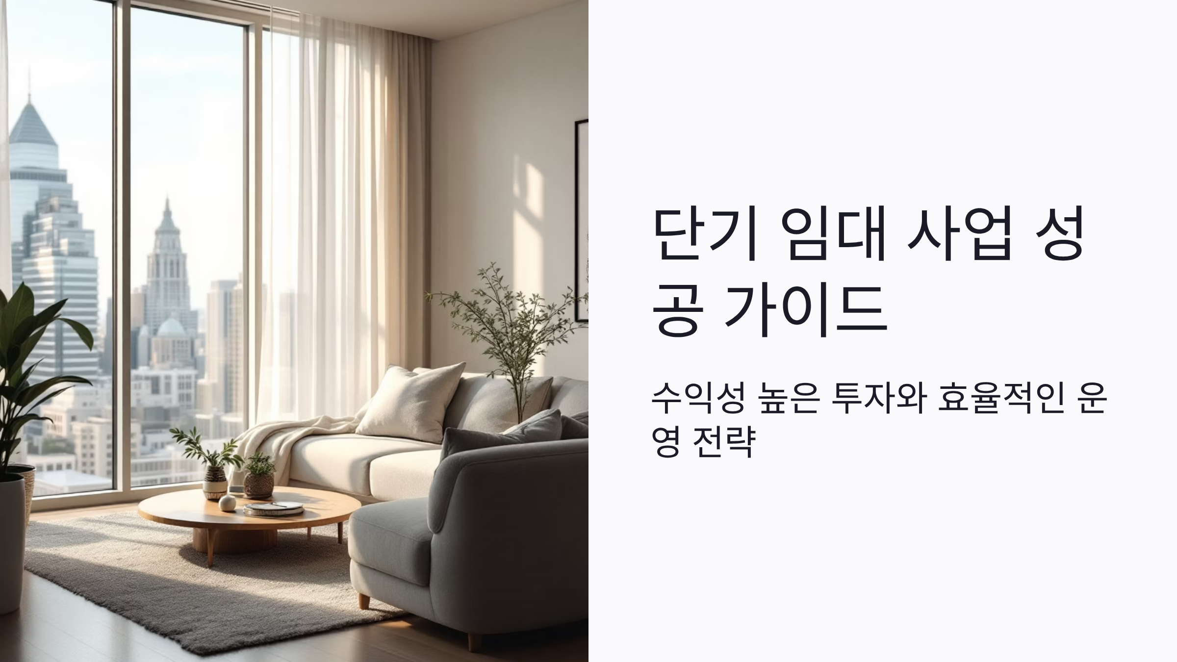 단기 임대 사업 수익률과 리스크 완벽 분석