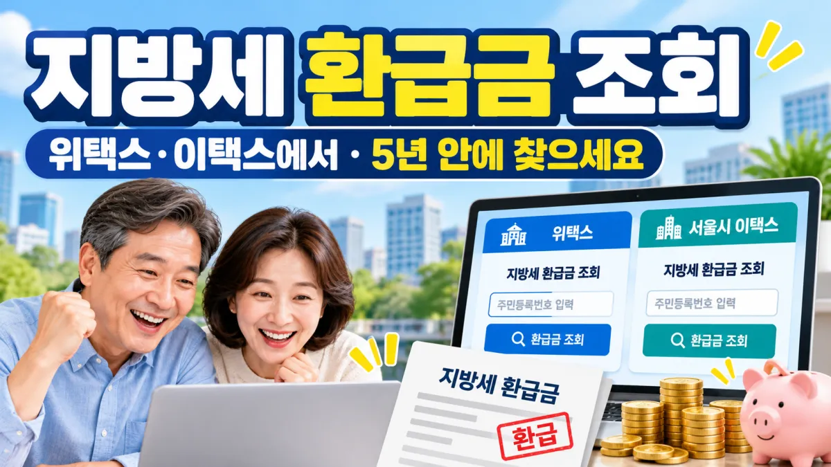 지방세 환급금 조회와 신청 방법, 위택스와 서울시 이택스에서 내 환급금 확인하기