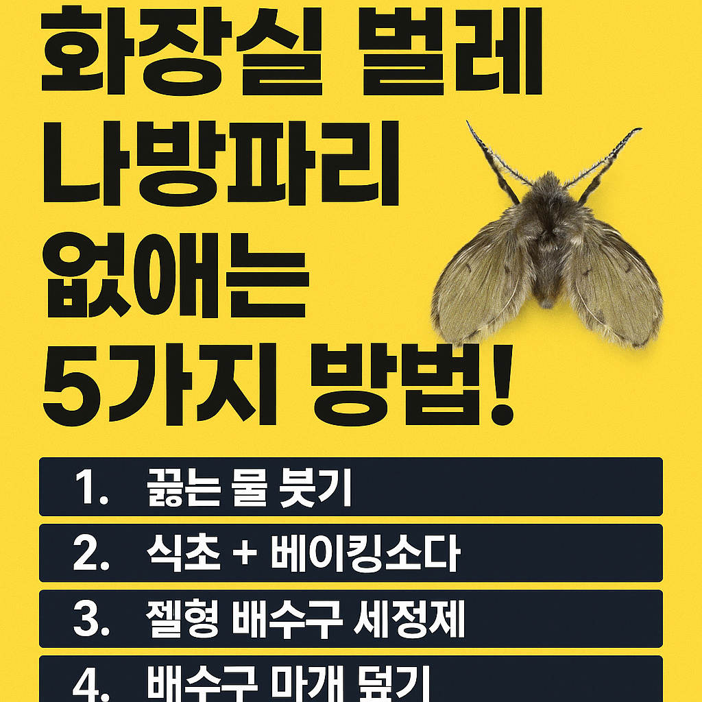 나방파리 퇴치 방법 - 여름철 벌레 없애는 실전 가이드