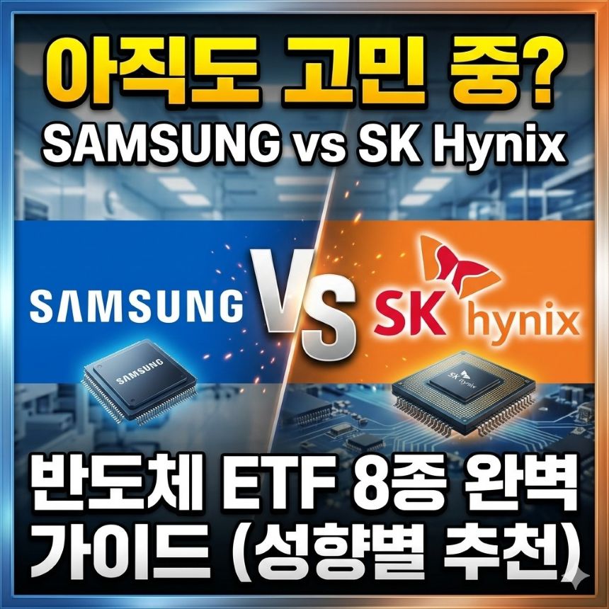 삼성전자와 SK하이닉스 투자 고민 해결을 위한 국내 반도체 ETF 8종 비교 추천 가이드 썸네일