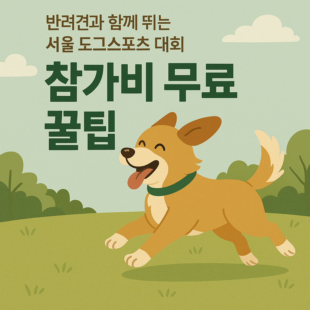 반려견과 함께 뛰는 서울 도그스포츠 대회, 참가비 무료 꿀팁