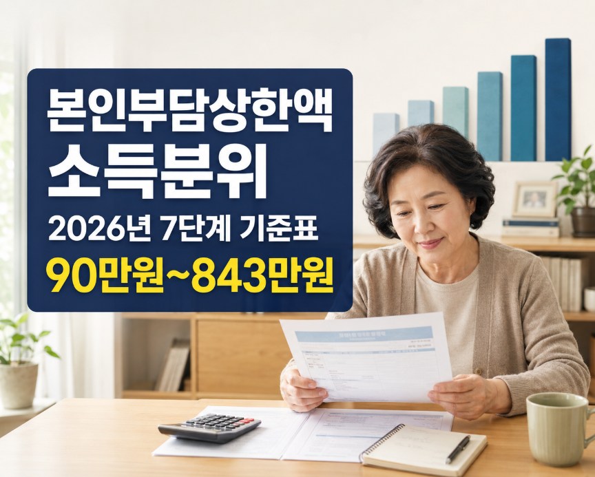 본인부담상한액 소득분위｜2026년 진료비 7단계 상한액 기준표