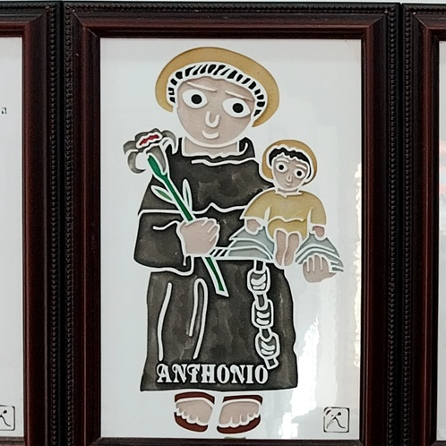 제천 배론성지에 있는 안토니오 성인 그림입니다.