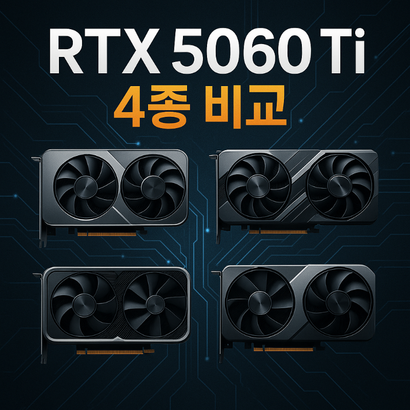 RTX 5060 Ti 그래픽카드 4종 완전 비교 성능&middot;가격&middot;사이즈를 한눈에! 썸네일