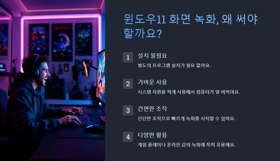 윈도우11에서 화면 녹화 기능 활용하는 법