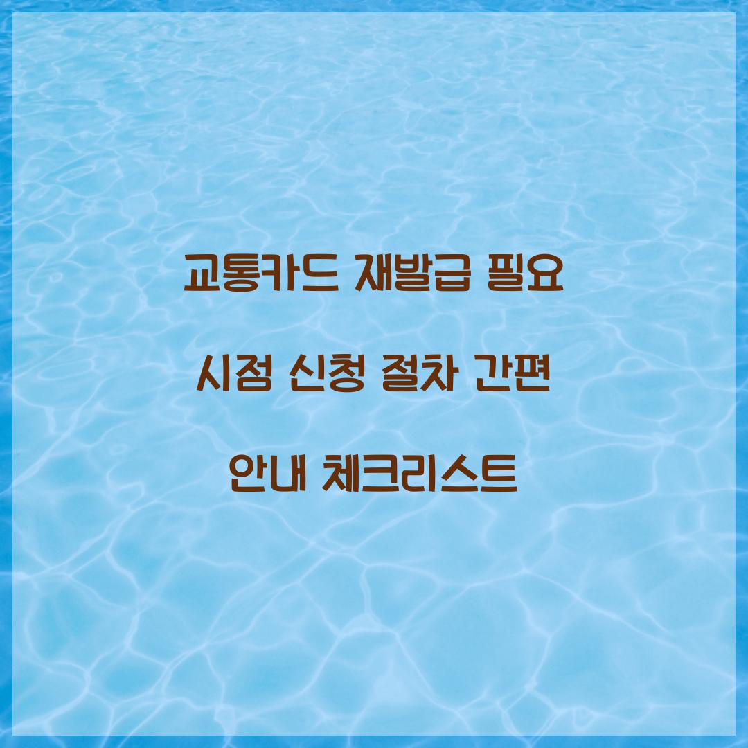교통카드 재발급
