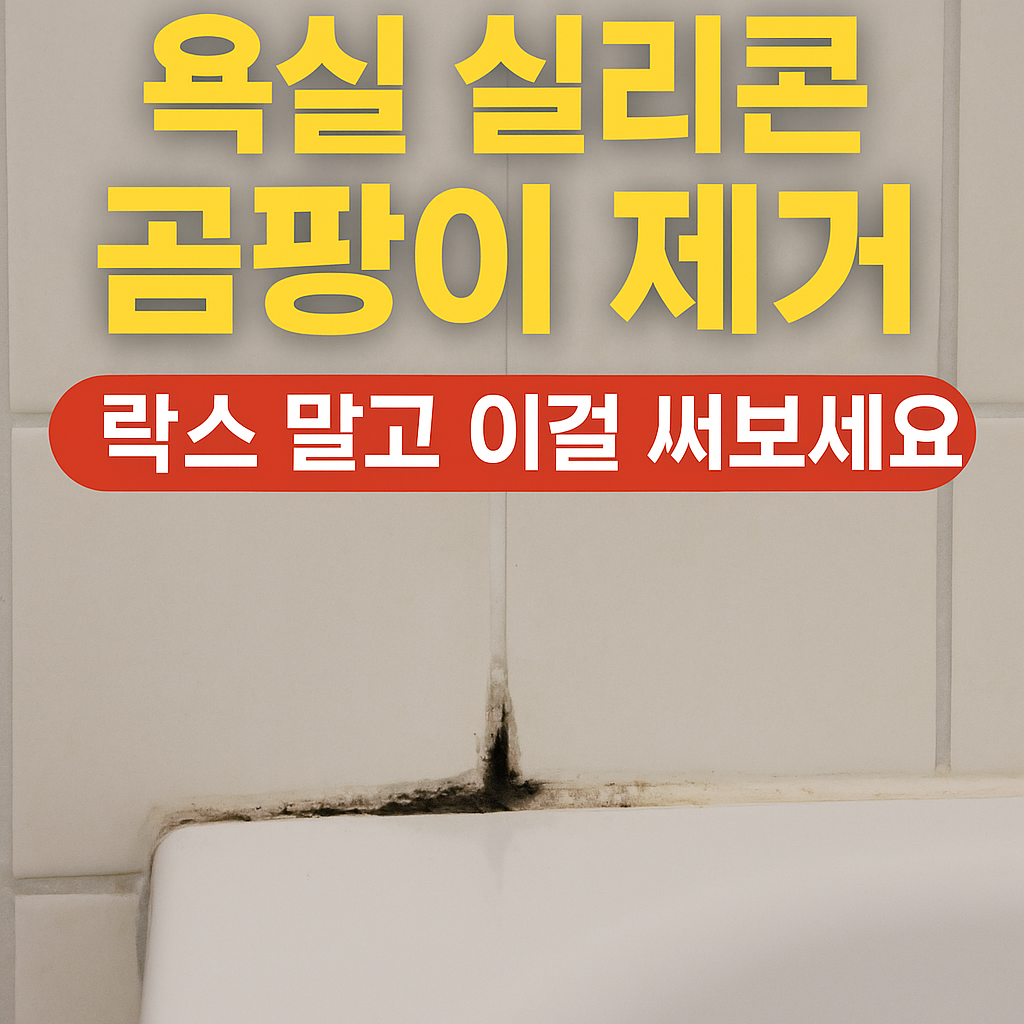 욕실 실리콘 곰팡이 제거, 락스 말고 이걸 써보세요