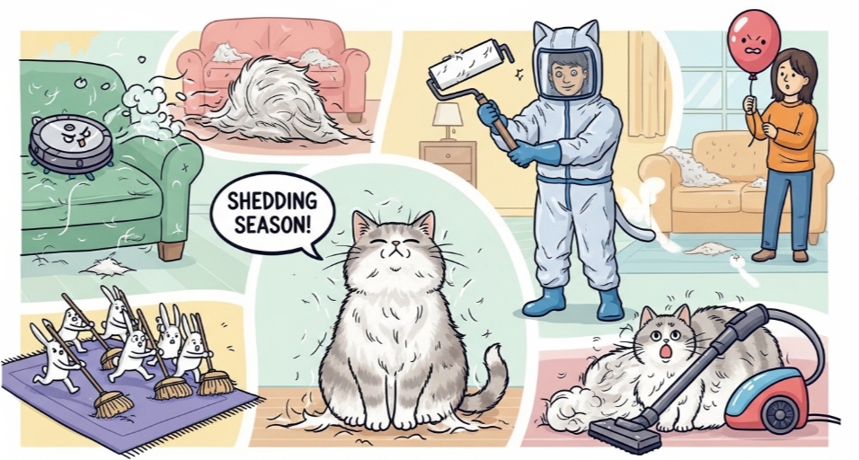 고양이 털 청소법