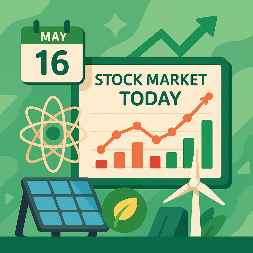 2025년 5월 16일 증시정리 - 원자력&middot;신재생에너지 테마 급등 속 강보합 마감