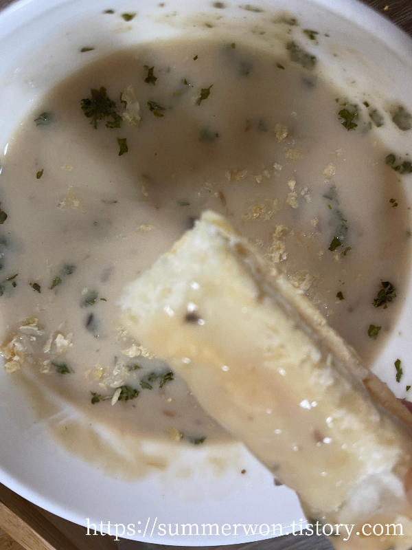 크래프트 양송이스프 파이스틱 찍어먹는