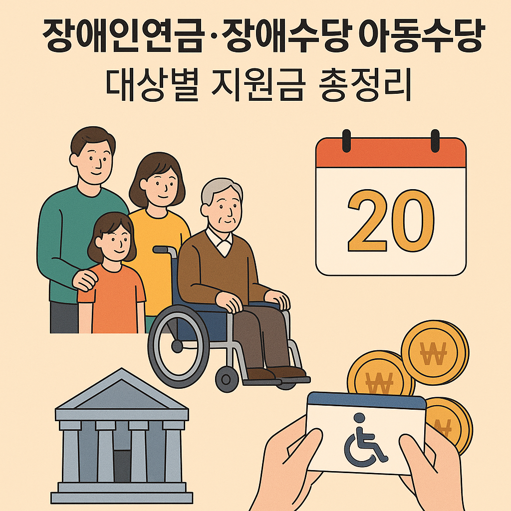2025년 장애인연금·장애수당·장애아동수당: 대상별 지원금 총정리! 당신의 혜택은 얼마나 될까?