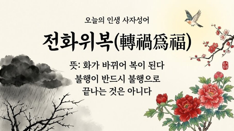 오늘의 4자성어 전화위복 이미지