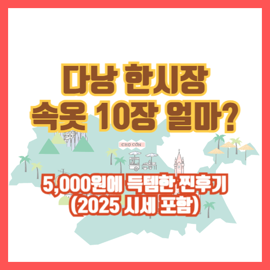 다낭 한시장 속옷 10장 얼마? 5,000원에 득템한 찐후기 (2025 시세 포함)