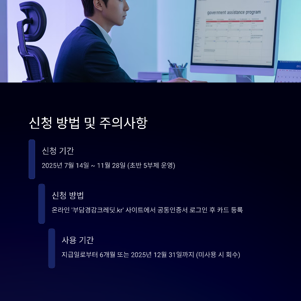 신청 방법 및 주의사항