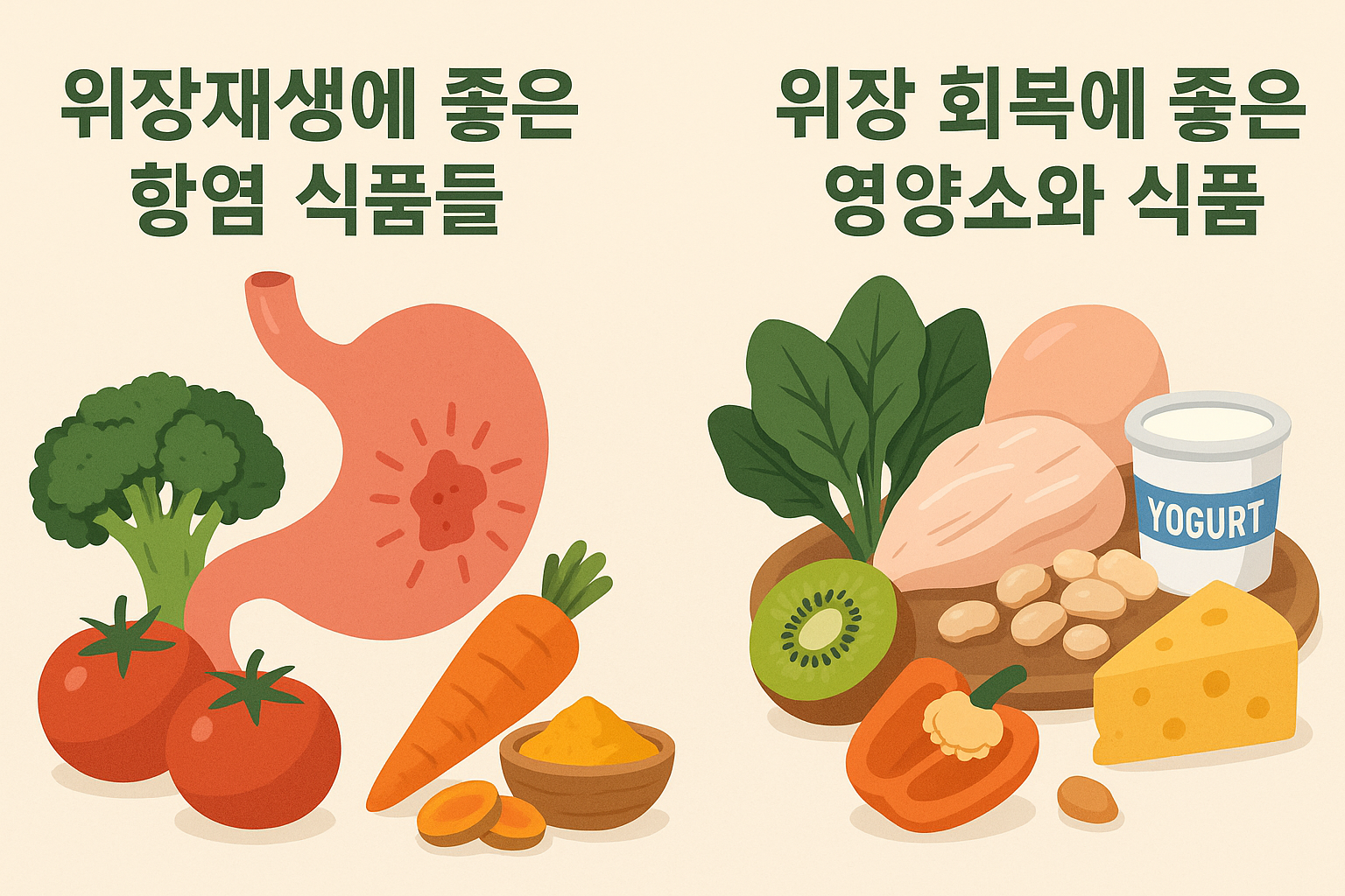 "위장재생 식품 리스트"에 대한 이미지입니다.