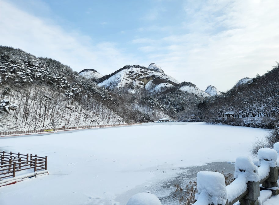 진안 마이산 설경