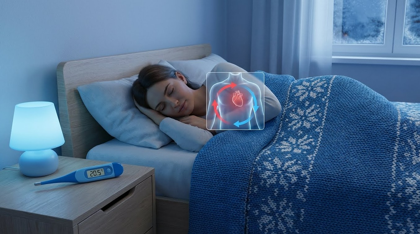 쾌적한 온도의 침실 이미지