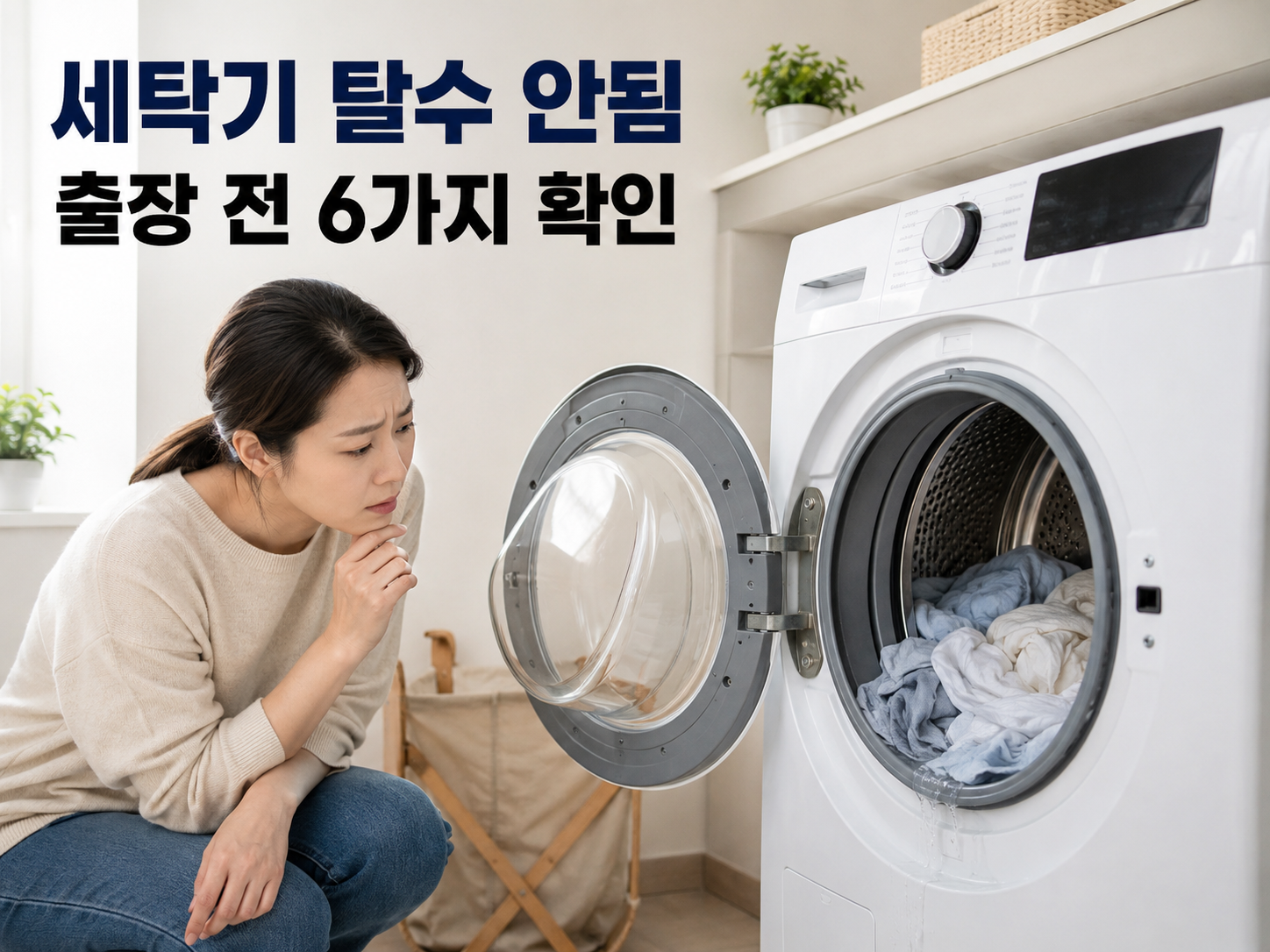 탈수 안 되는 세탁기 점검