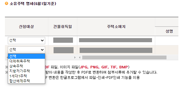 소유주택 선택방법