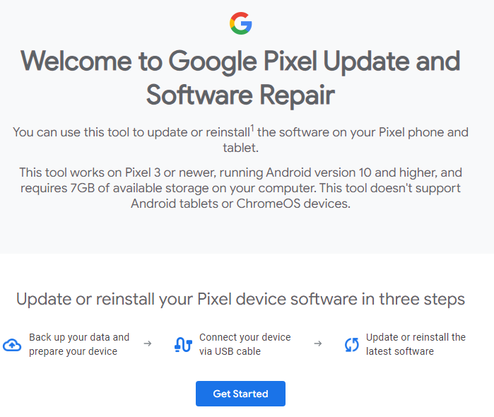 구글 공식 페이지