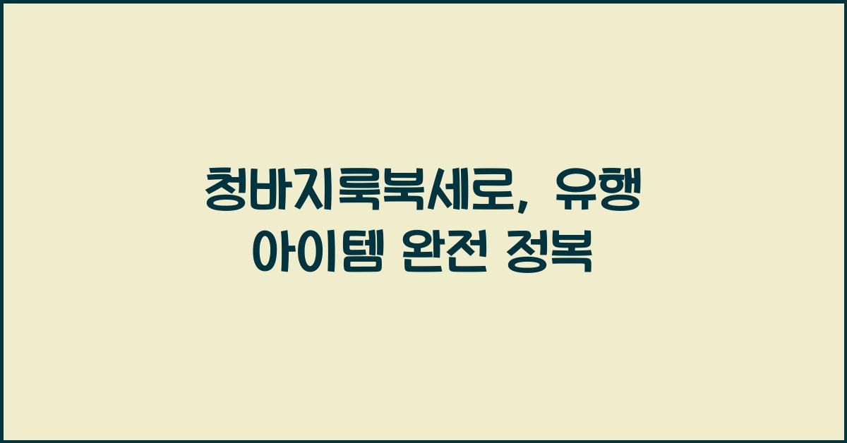 청바지룩북세로