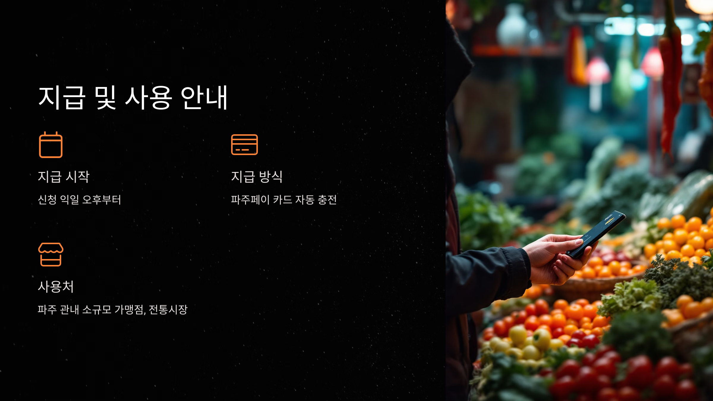 지급 및 사용 안내