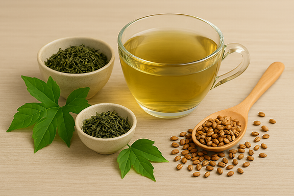 녹차와 보리차 이미지