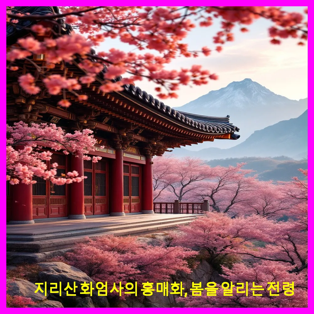 지리산 화엄사의 홍매화, 봄을 알리는 전령