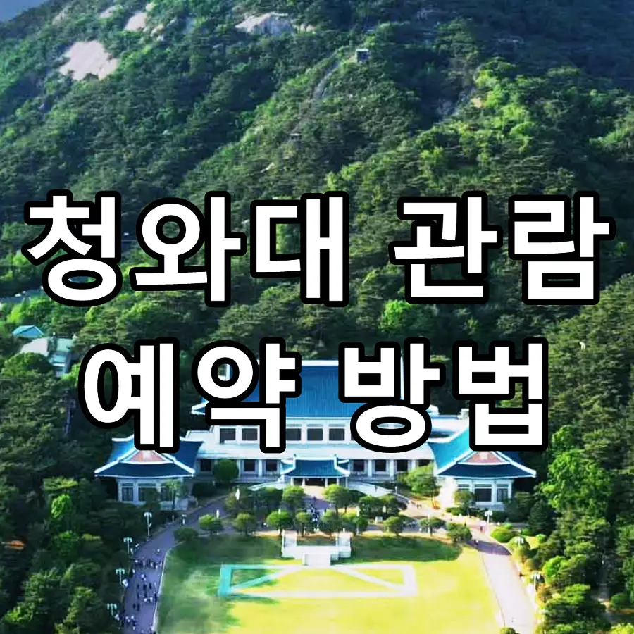 청와대 관람 예약 방법 문구가 그려진 이미지